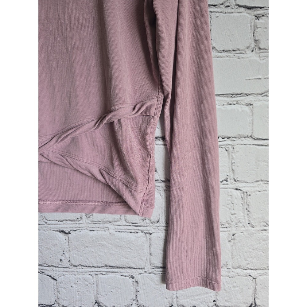 Lululemon Do the Twist Long Sleeve Shirt Pink Taupe Sweat Wicking Size Small? - Picture 5 of 9